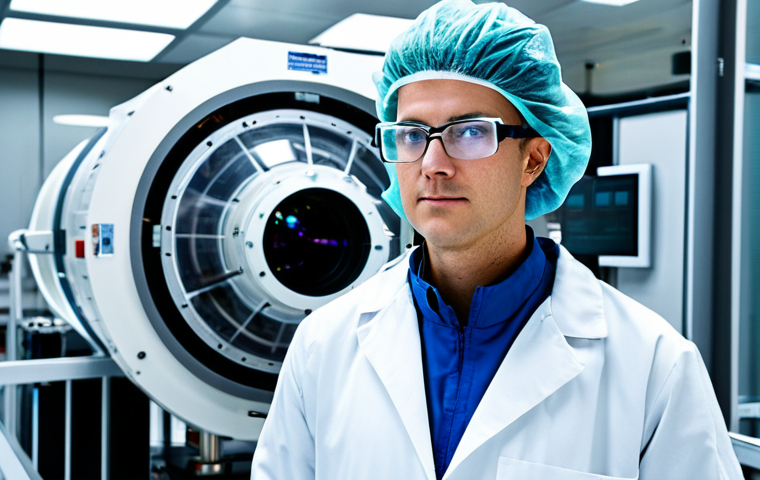 원자핵 물리학과 방사선 응용 - Industrial Insights**

"A fully clothed engineer in a hard hat, using a radiation gauge to measure t...