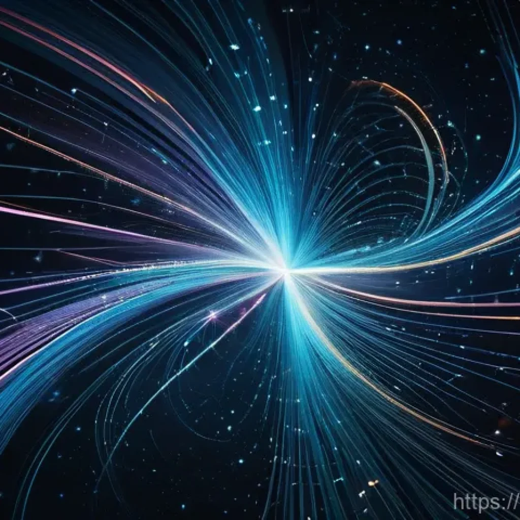 파인만 다이어그램과 입자 충돌 - **Feynman's Cosmic Ballet:** A highly intricate and ethereal depiction of subatomic particles engage...