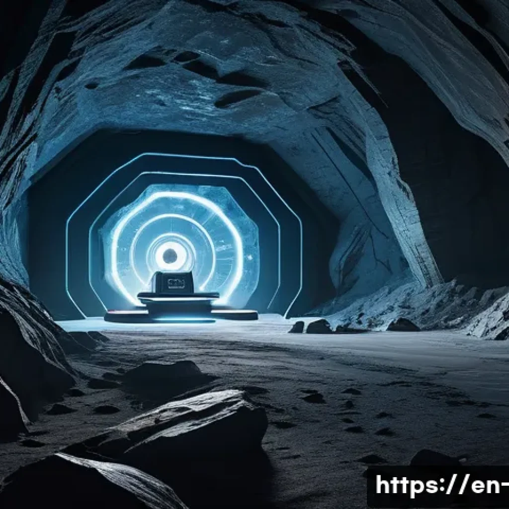 암흑물질 탐색 방법 - **Quantum Super-Sensing Lab Deep Underground**: "A high-fidelity, hyper-realistic depiction of a cut...