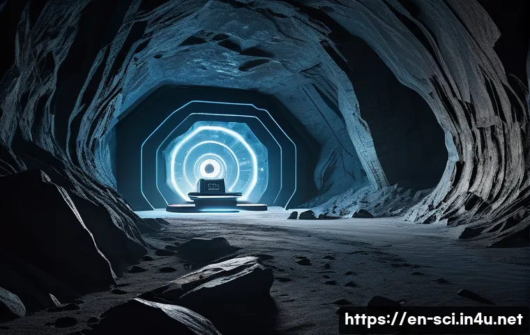 암흑물질 탐색 방법 - **Quantum Super-Sensing Lab Deep Underground**: "A high-fidelity, hyper-realistic depiction of a cut...