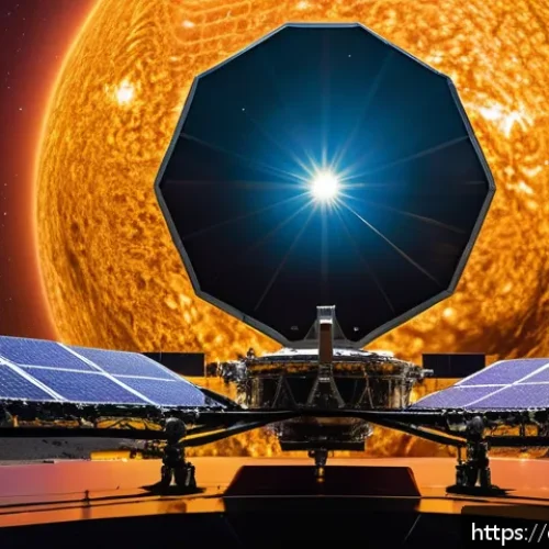 Home 30 외계 행성 대기 분석 기술 - A highly detailed futuristic space observatory scene showcasing the James Webb Space Telescope in de...