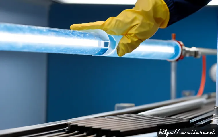 초전도체와 응용 분야 - Photorealistic university physics laboratory, close view of a researcher in protective gloves carefu...